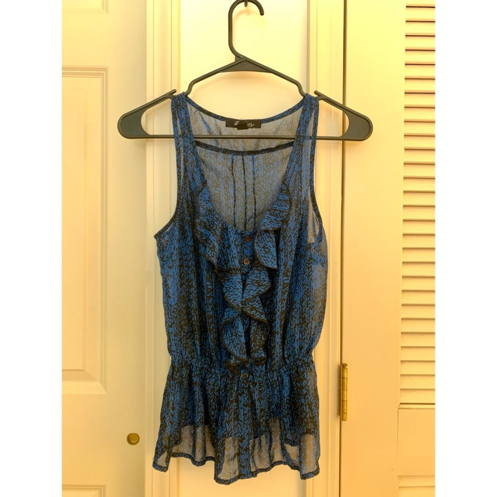 Blue see through top